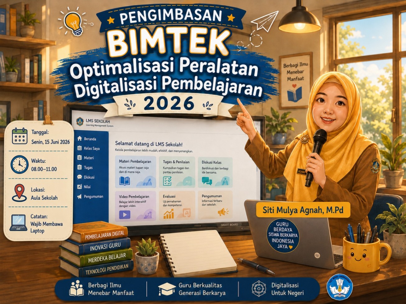 Tingkatkan Kualitas Pembelajaran, Seluruh Guru SMPN Ragunan Ikuti Pengimbasan Bimtek Optimalisasi Digitalisasi